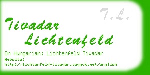 tivadar lichtenfeld business card
